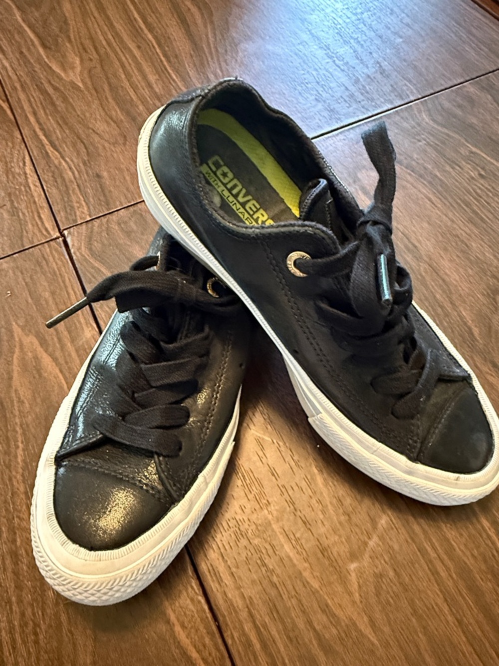 Converse Chuck Taylor All Star II Ox in black leather - size 6.5